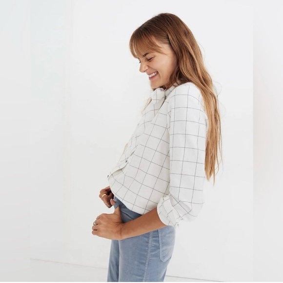 NWOW Madewell Flannel Tie-Neck Shirt Windiowpane
Pattern - Size XL - Picture 2 of 14